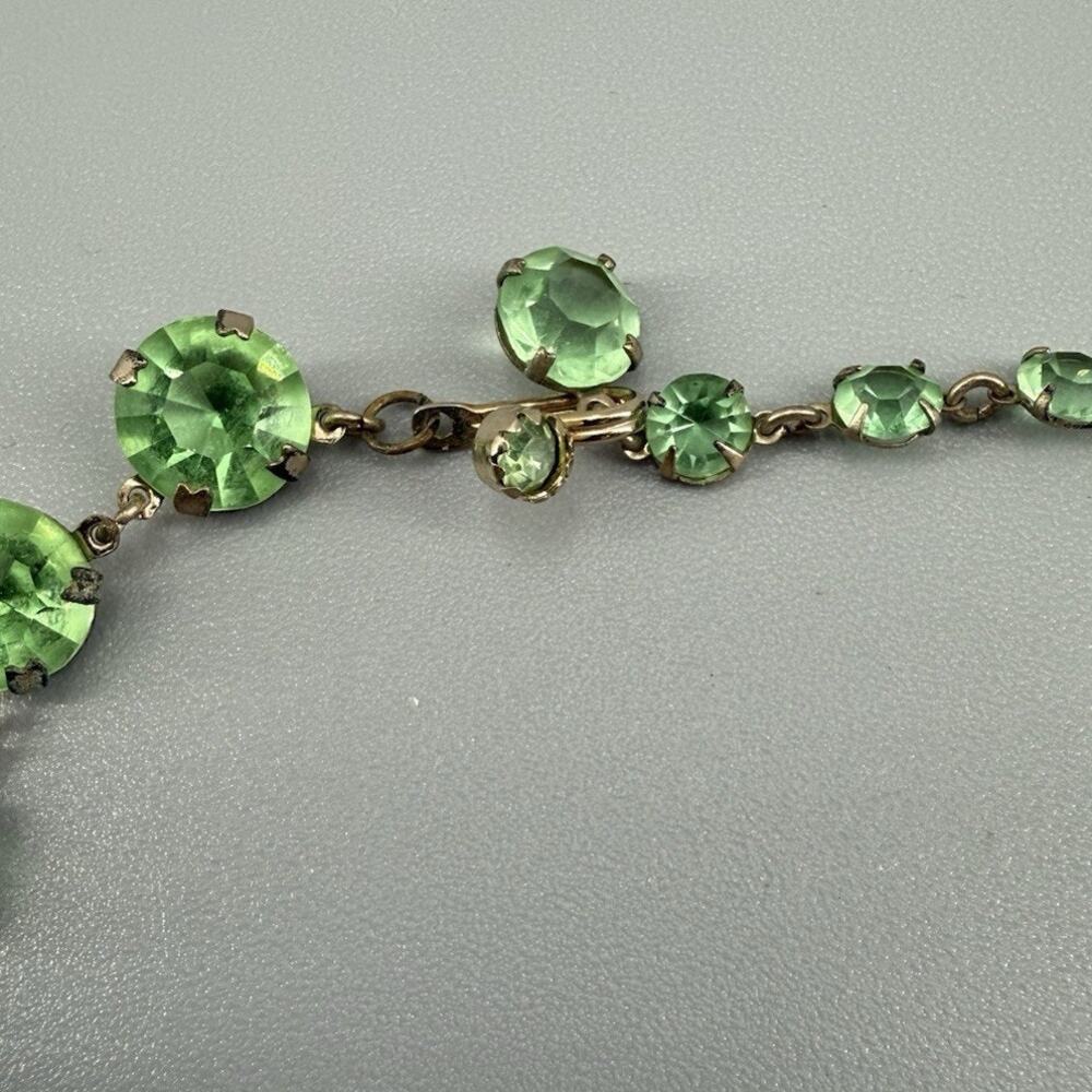 Antique Art Deco Mixed UV Reactive Glass Rivière Necklace Uranium Manganese UV - Picture 13 of 16
